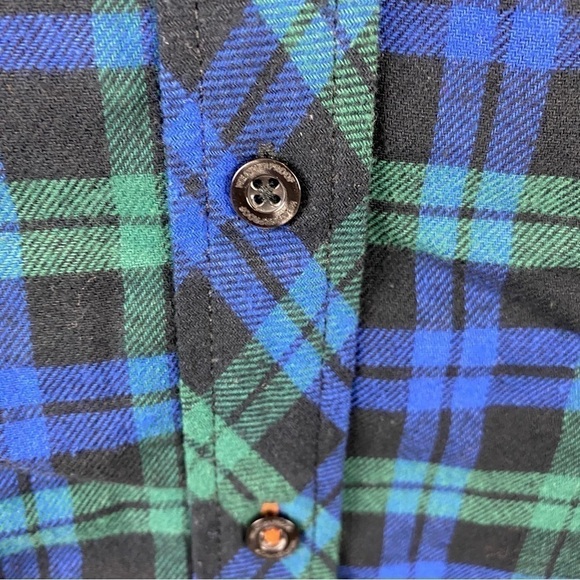 Weatherproof Vintage Plaid Flannel Cotton Outdoor Button Down Shirt Small Blue - Picture 6 of 9